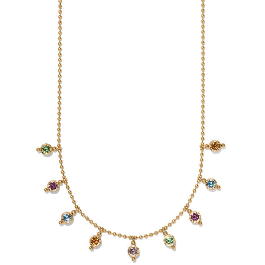 TWINKLE MOD DROPLET REVERSIBLE NECKLACE - GOLD-MULTI