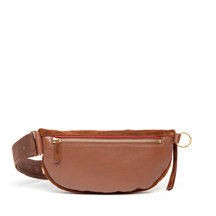 HAMMITT CHARLES MEDIUM CROSSBODY - CHOCOLATE DIAMOND SUEDE/ANTIQUE