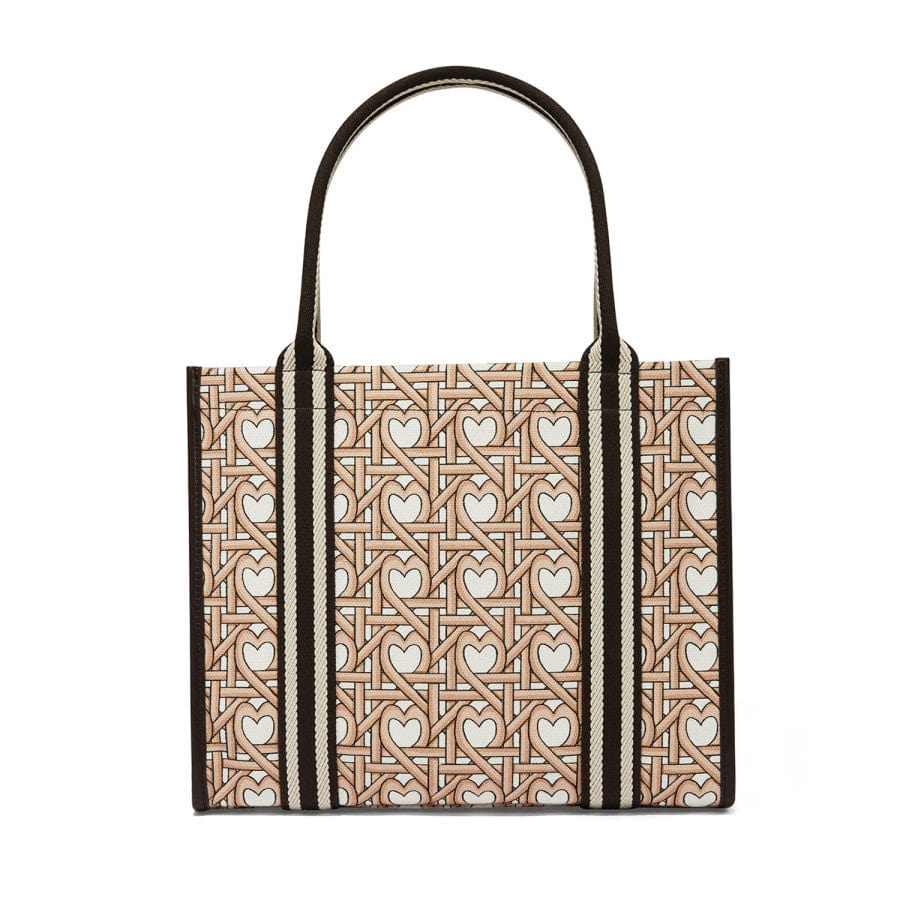 WOVEN HEARTS CANVAS CARRYALL