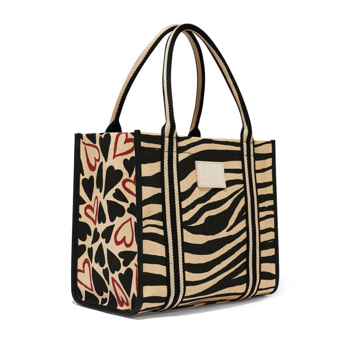 ZEBRA LOVE CANVAS CARRYALL