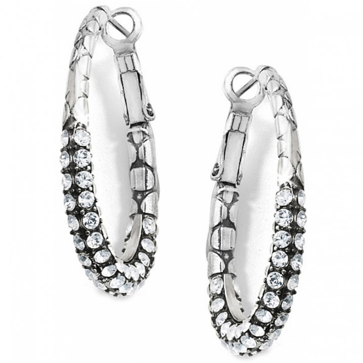 PEBBLE PAVE HOOP EARRINGS