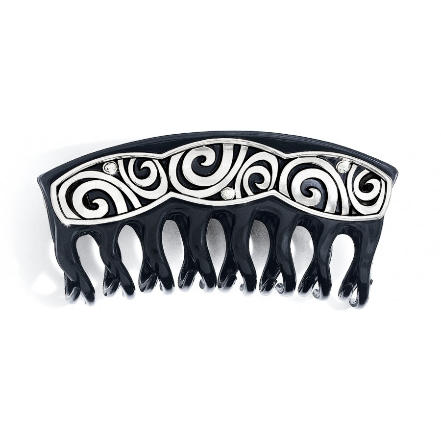 LONDON GROOVE LARGE HAIR CLIP - SILVER/BLACK