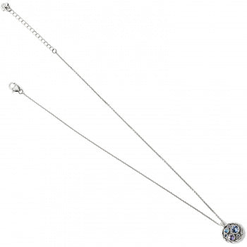 HALO PETITE NECKLACE - SILVER/TANZANITE