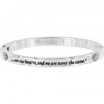 FOOTPRINTS HINGED BANGLE - SILVER