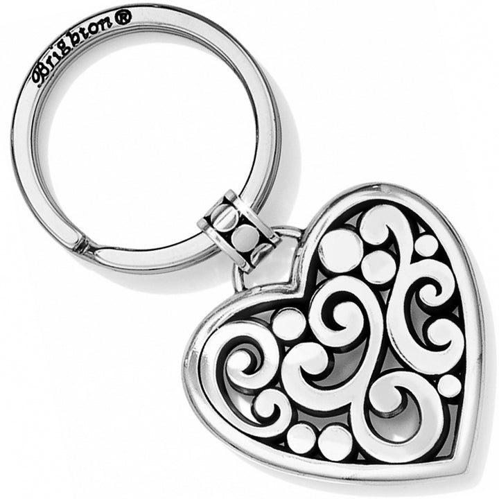 CONTEMPO HEART KEY FOB - SILVER